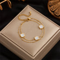 Crystal Flower Charm Bracelet