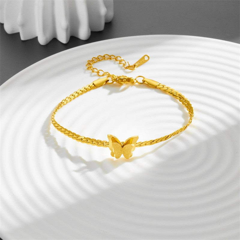 Gold Butterfly Chain Bracelet