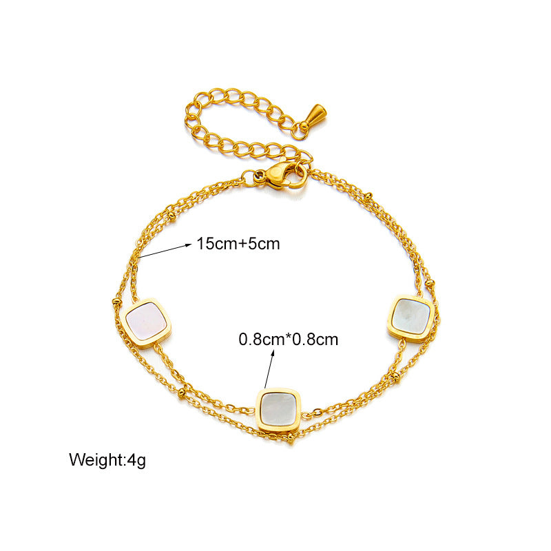 Crystal Flower Charm Bracelet