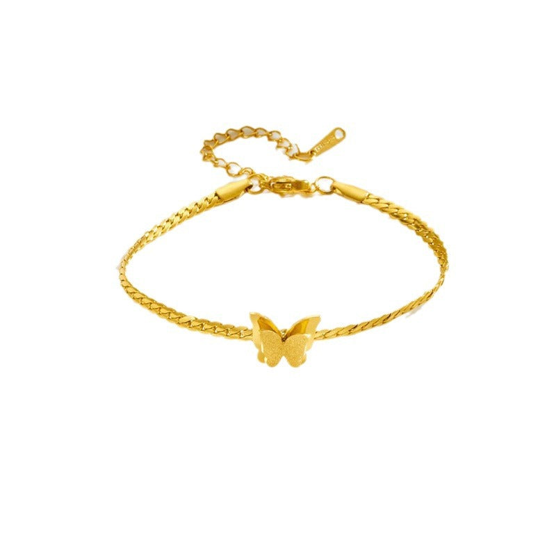 Gold Butterfly Chain Bracelet
