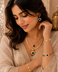 Green Heart Stone Jewelry Set