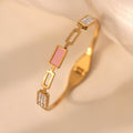 Modern Geometric Gold Bracelet