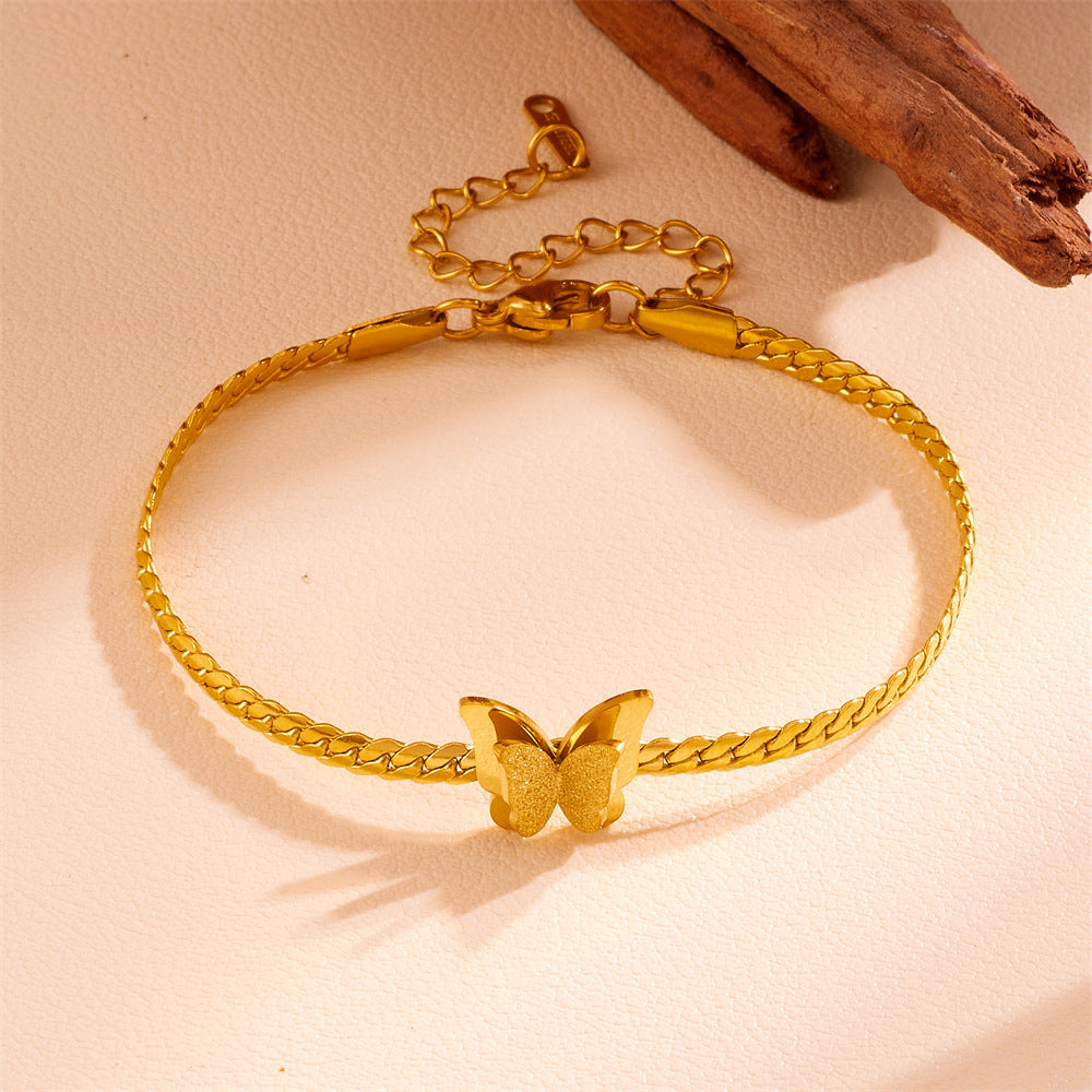 Gold Butterfly Chain Bracelet